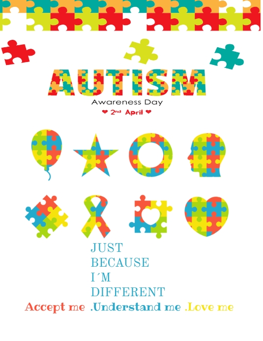 Autism Folheto (US Letter) template