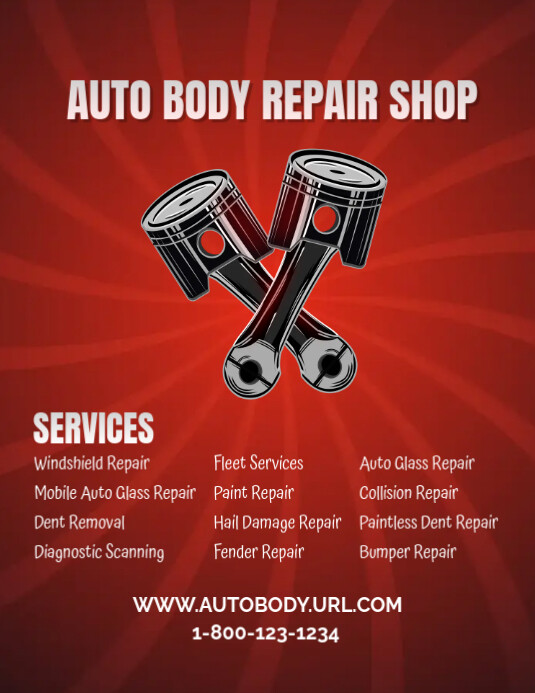 Auto Body Repair Shop Template | PosterMyWall