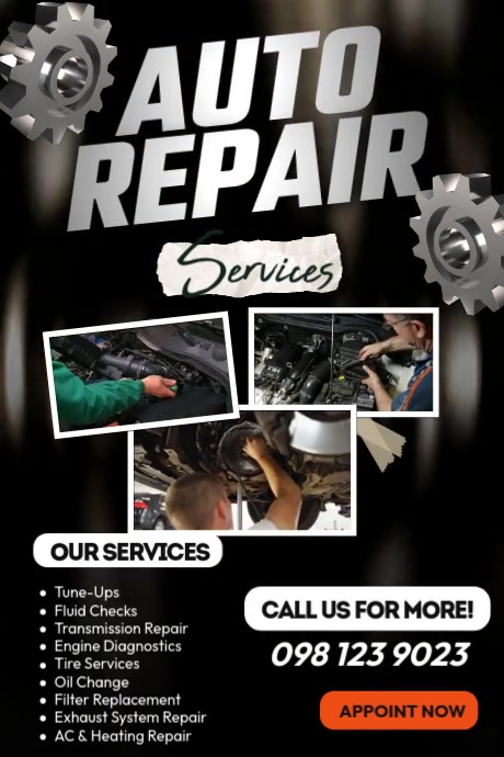 Auto Car Repair Shop Video Iphosta template