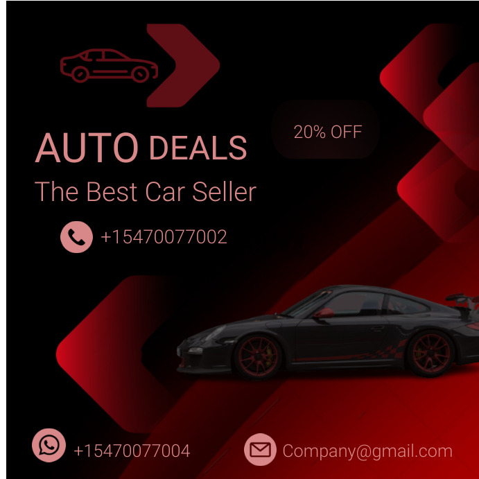 Auto Deals Car Sellers Template PosterMyWall