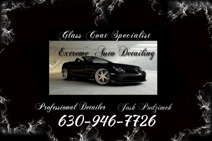 Auto detailing flyer โปสเตอร์ template