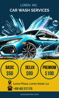 Auto Detailing Service Promotion Template Oficio US