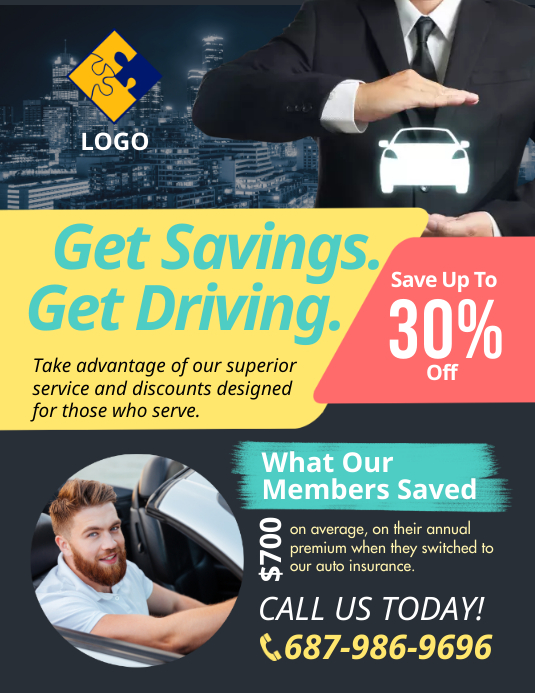 Copy of Auto Insurance Services Flyer PosterMyWall