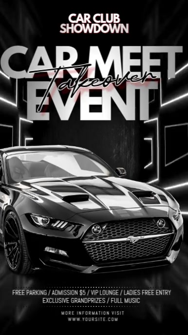 Auto Meetup Flyer Design Instagram Reel template