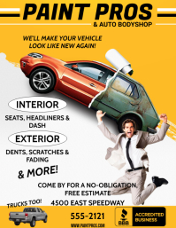 AUTO PAINT & BODYSHOP Flyer (US Letter) template