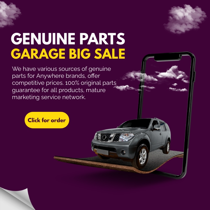 Cars Part Post AUTO PART / CAR SALE TEMPLATE | PosterMyWall