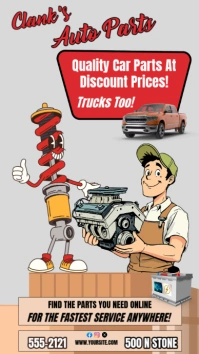 Auto Parts Store Instagram Ad Digital Display (9:16) template