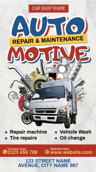 Auto Repair & Maintenance Instagram Reel template