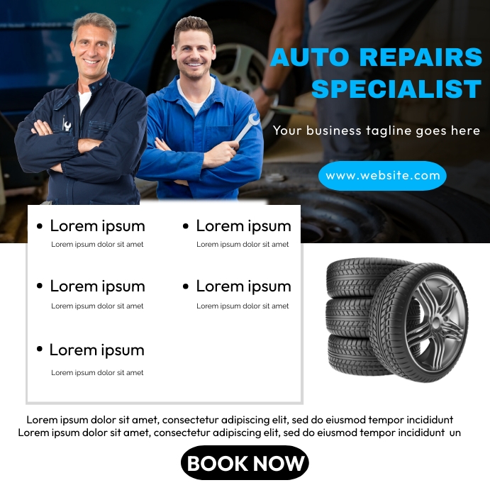 Auto repair (1) Publicação no Instagram template