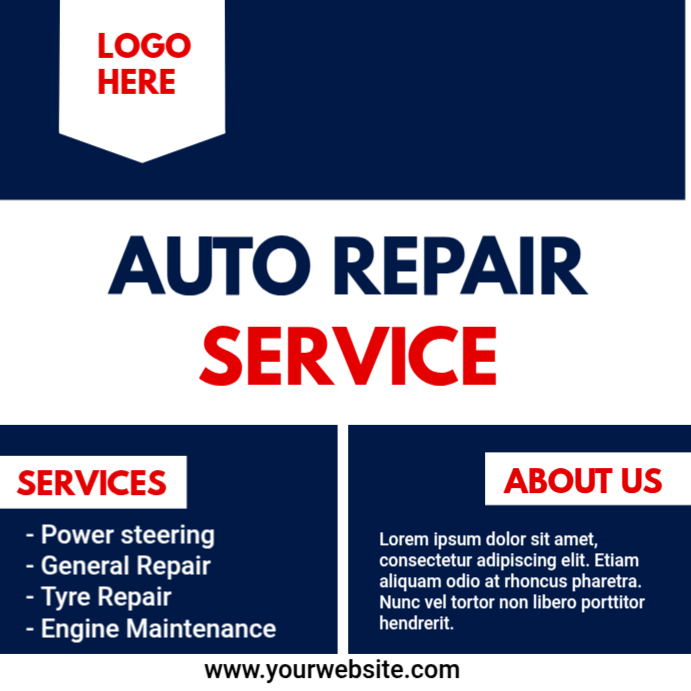 Auto Repair Ad Template | PosterMyWall