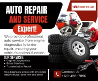 Auto Repair And Service Large Rectangle template