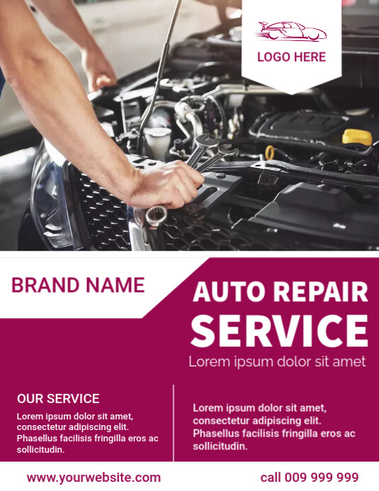 Auto Repair Car Service Ad Template | PosterMyWall