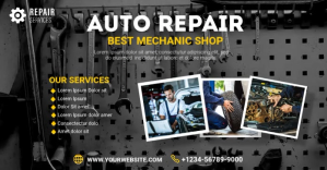 Auto repair Facebook Shared Image template