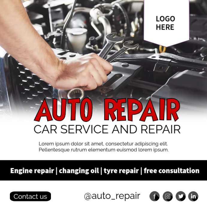Auto repair Template | PosterMyWall