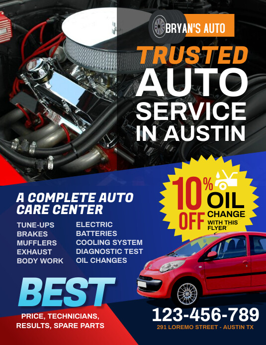 Auto Repair Flyer Template PosterMyWall