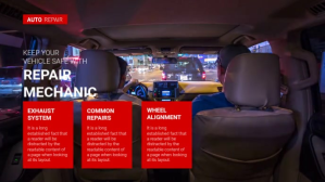 Черный Auto Repair Services Facebook Cover Video Template