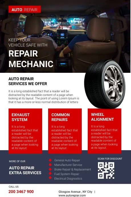 Auto Service Electrical Poster.pdf Copy of Auto Repair Mechanic Service Poster | PosterMyWall