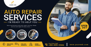 Auto Repair Service Facebook Post Template