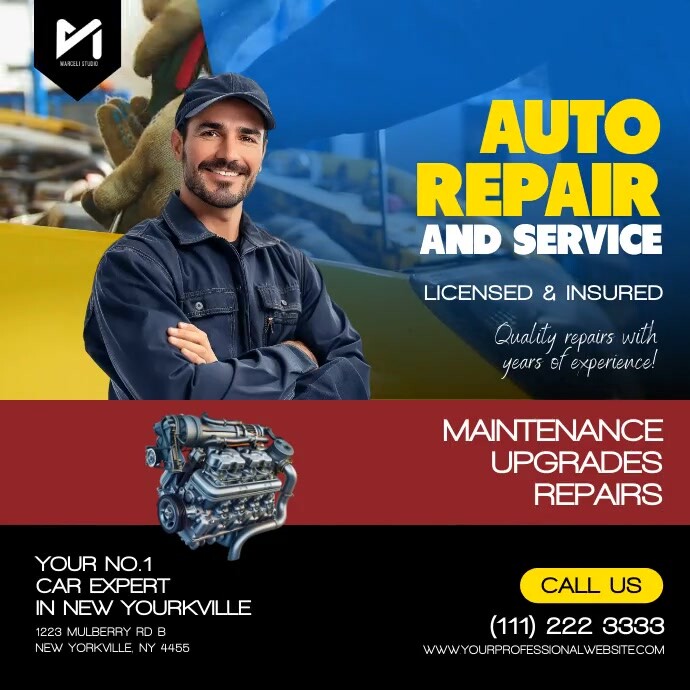 Auto Repair Service Flyer Ad Template | PosterMyWall