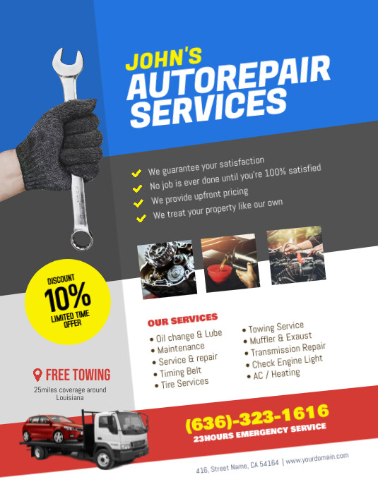 Auto Repair Service Flyer Poster Template PosterMyWall Auto Repair Service Flyer Poster Template PosterMyWall