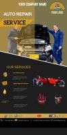 Auto repair service flyer template Rul-op banner 3' × 6'