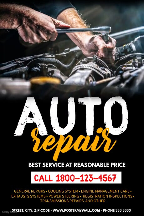 Auto Service Electrical Poster.pdf Auto Repair Service Poster Template | PosterMyWall