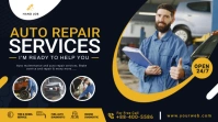Auto Repair Service Twitter Post Template Twitter-opslag