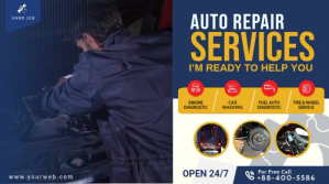 Auto Repair Service Twitter Post Template