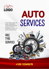 Auto Repair Services POSTER template A6