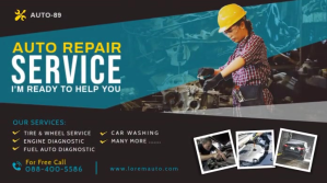 Auto Repair Services Twitter Post template