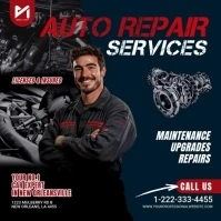 Auto Repair Video Ad Template Square (1:1)