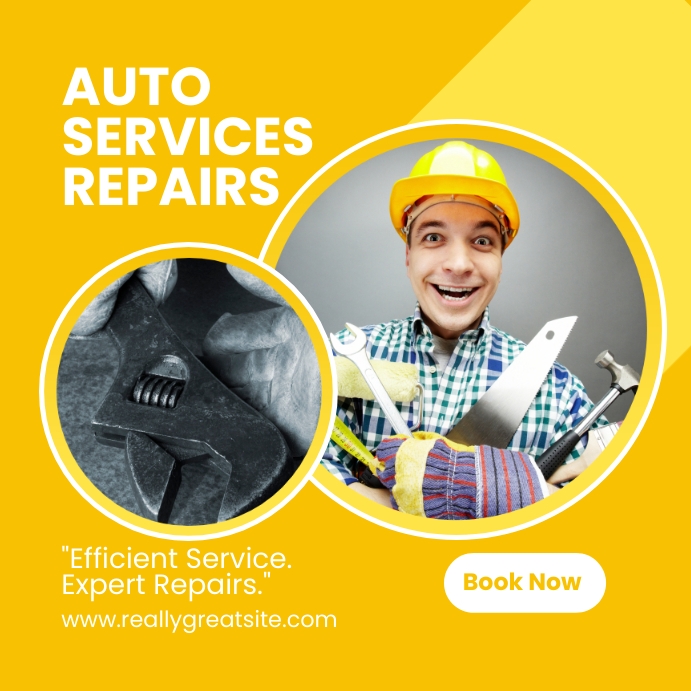 Auto Service Repairs Template PosterMyWall