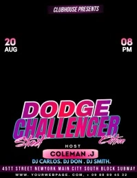 auto show, cars events flyer, vedio auto show Volante (Carta US) template