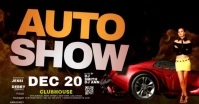 Auto Show Banner delt Facebook-billede template