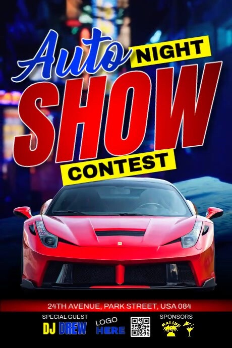 Auto Show Contest Template | PosterMyWall