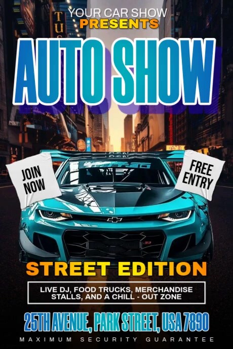 Plantilla de Auto Show | PosterMyWall