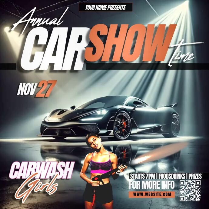 AUTO SHOW Instagram Post template