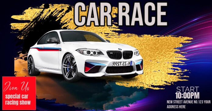 AUTO SHOW Facebook Shared Image template