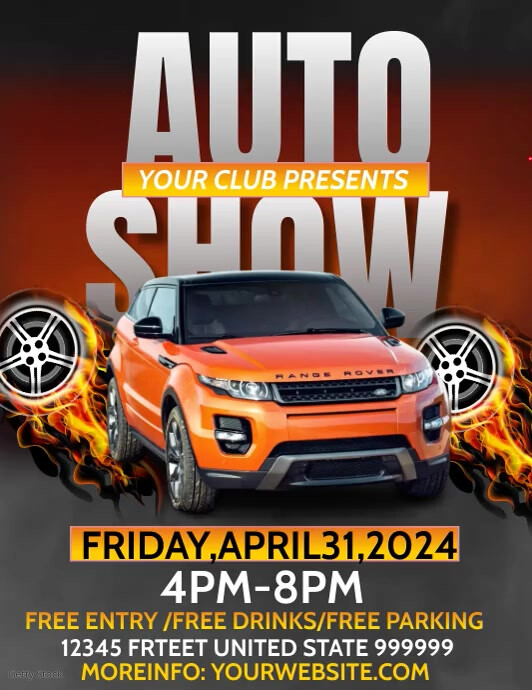 AUTO SHOW Template PosterMyWall