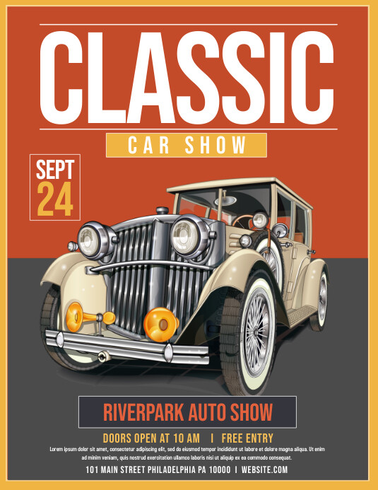Auto Show Folheto (US Letter) template