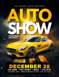 Auto show event flyer template