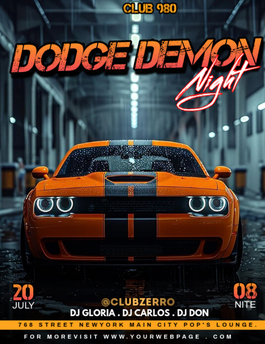 Black Car Club Night Flyers Template | PosterMyWall