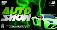 Auto Show Green delt Facebook-billede template