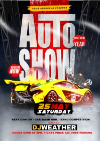 auto show party A6 template