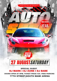Auto Show Party A3 template