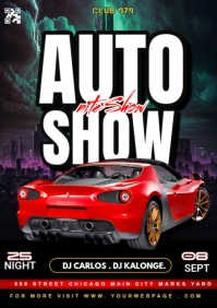 auto show posters A5 template