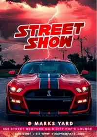 auto show posters A3 template
