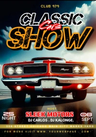 auto show posters A5 template