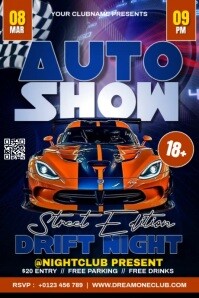 Auto Show Template Poster