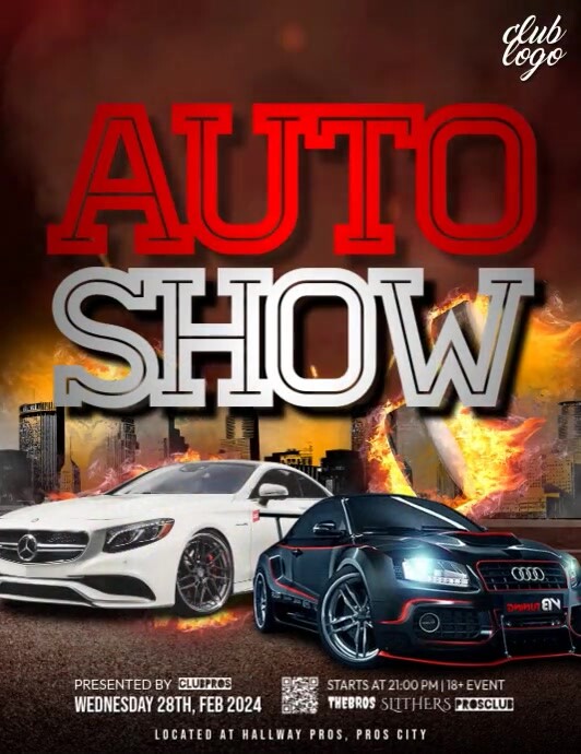 Auto Show Video Flyer (US Letter) template